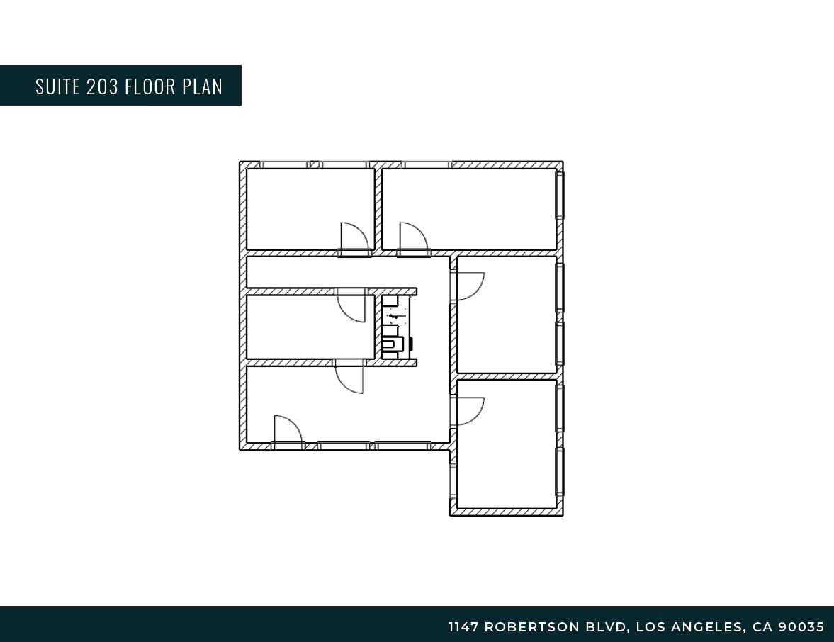 1145-1147 S Robertson Blvd, Los Angeles, CA à louer Plan d’étage– Image 1 sur 4