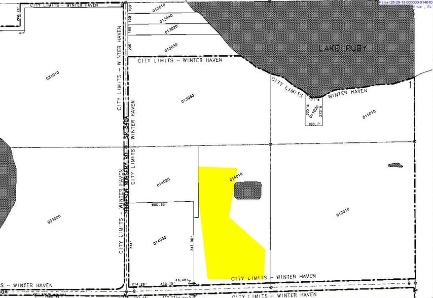 Thomas Nursery Rd, Winter Haven, FL à louer - Plan cadastral – Image 2 sur 2