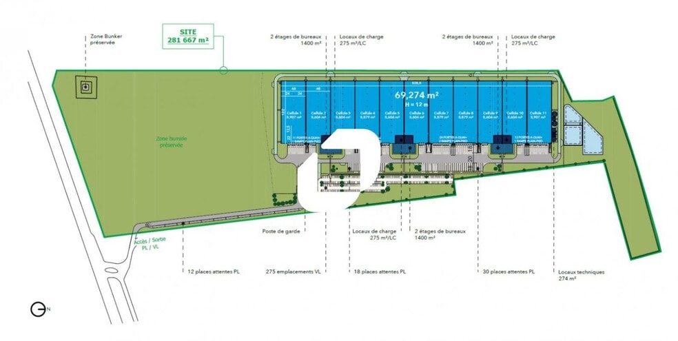Industriel/Logistique dans GONFREVILLE-L'ORCHER à louer - Plan de site – Image 2 sur 2