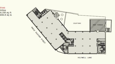 20-33 Great Eastern St, Londres à louer Plan d’étage– Image 2 sur 2