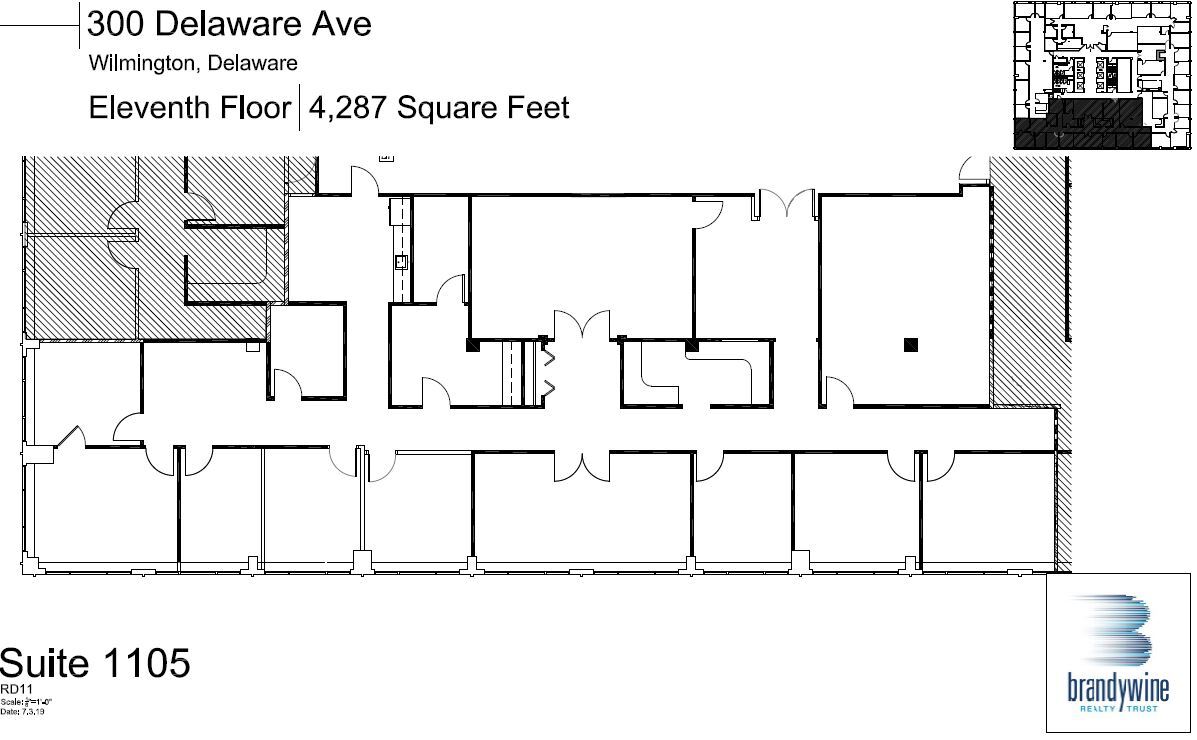 300 Delaware Ave, Wilmington, DE à louer Plan d’étage– Image 1 sur 1
