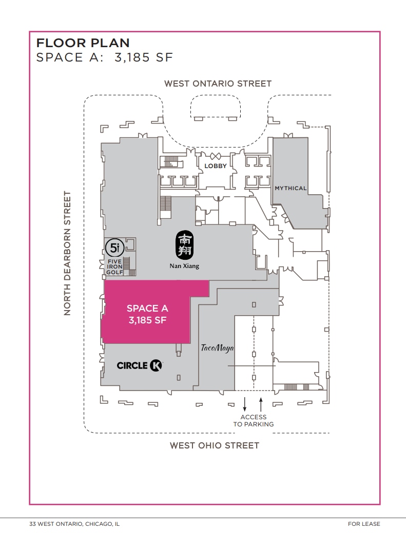33 W Ontario St, Chicago, IL à louer Plan d’étage– Image 1 sur 1