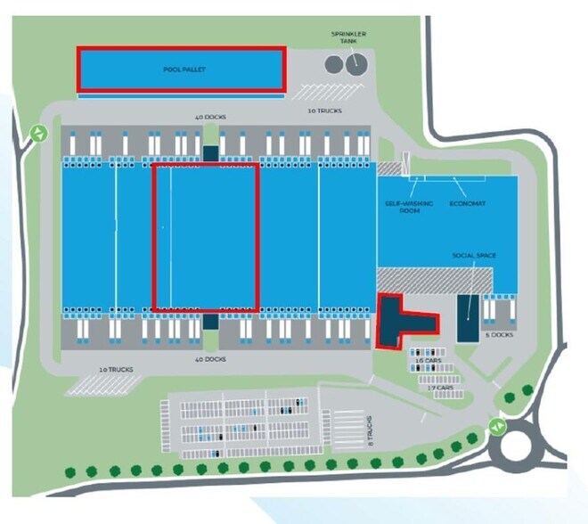 Bureau dans Baziège à louer - Plan de site – Image 3 sur 5