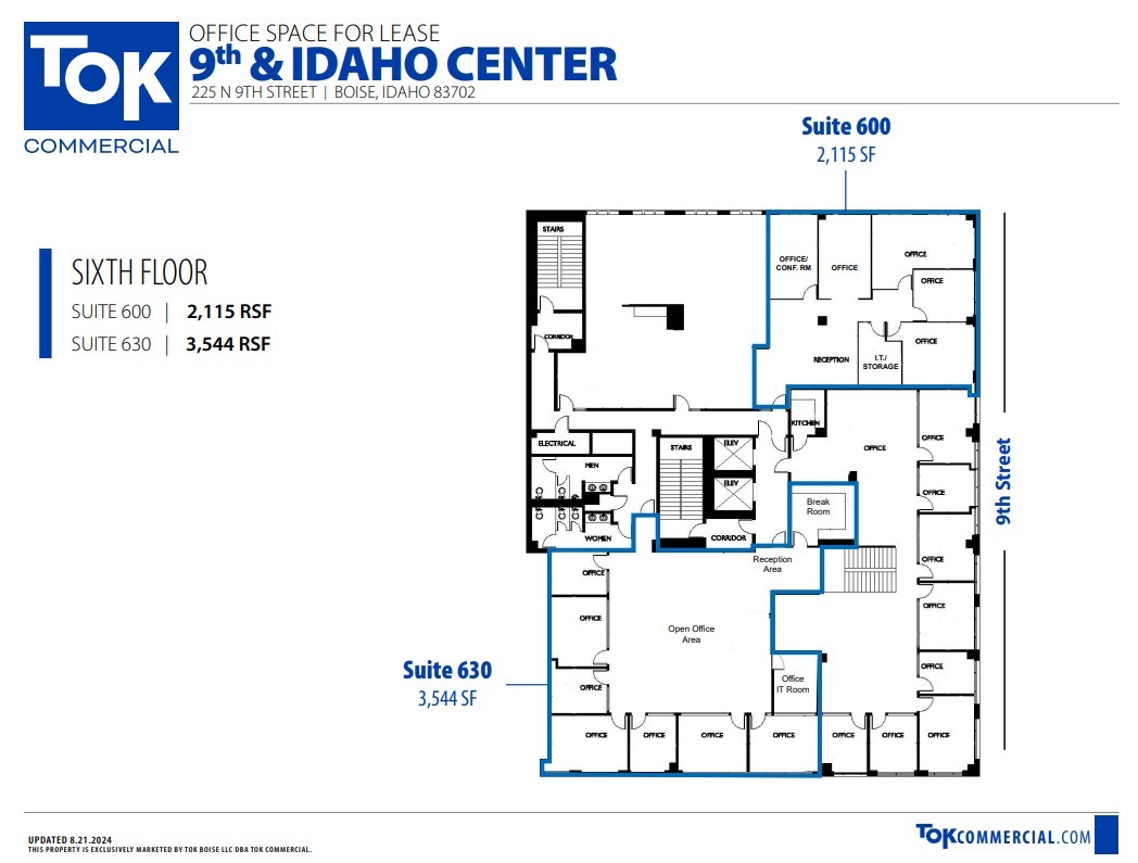 225 N 9th St, Boise, ID à louer Plan d’étage– Image 1 sur 1