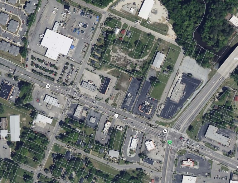 519 & 521 Grove Street, Fayetteville, NC portefeuille de 2 biens à vendre sur LoopNet.fr - Aérien – Image 2 sur 8