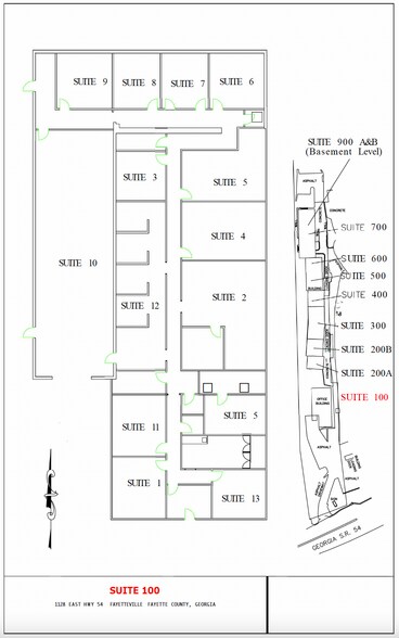 1128-1130 Highway 54 W, Fayetteville, GA à louer - Plan d’étage – Image 3 sur 12