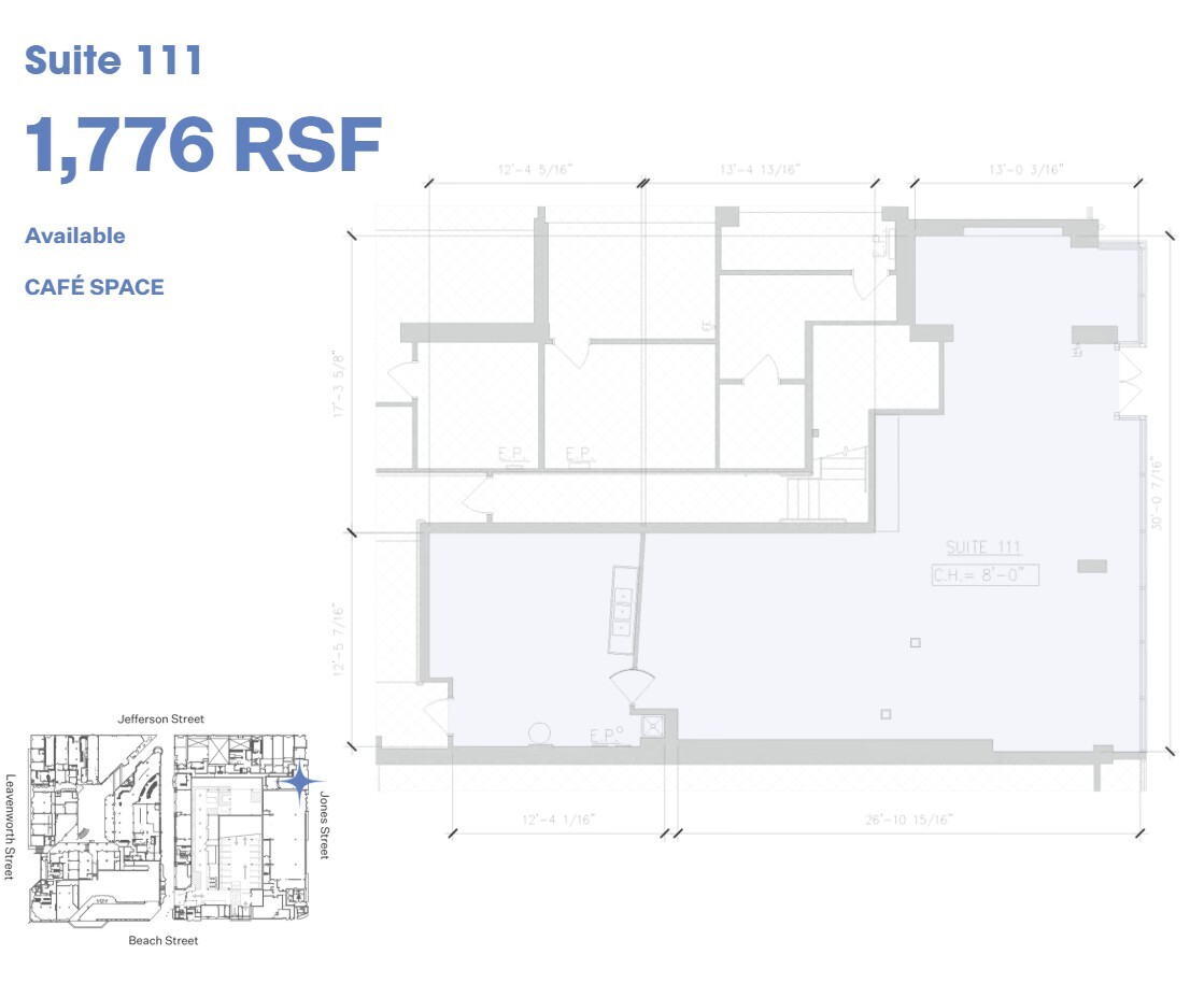 333 Jefferson St, San Francisco, CA à louer Plan d’étage– Image 1 sur 1