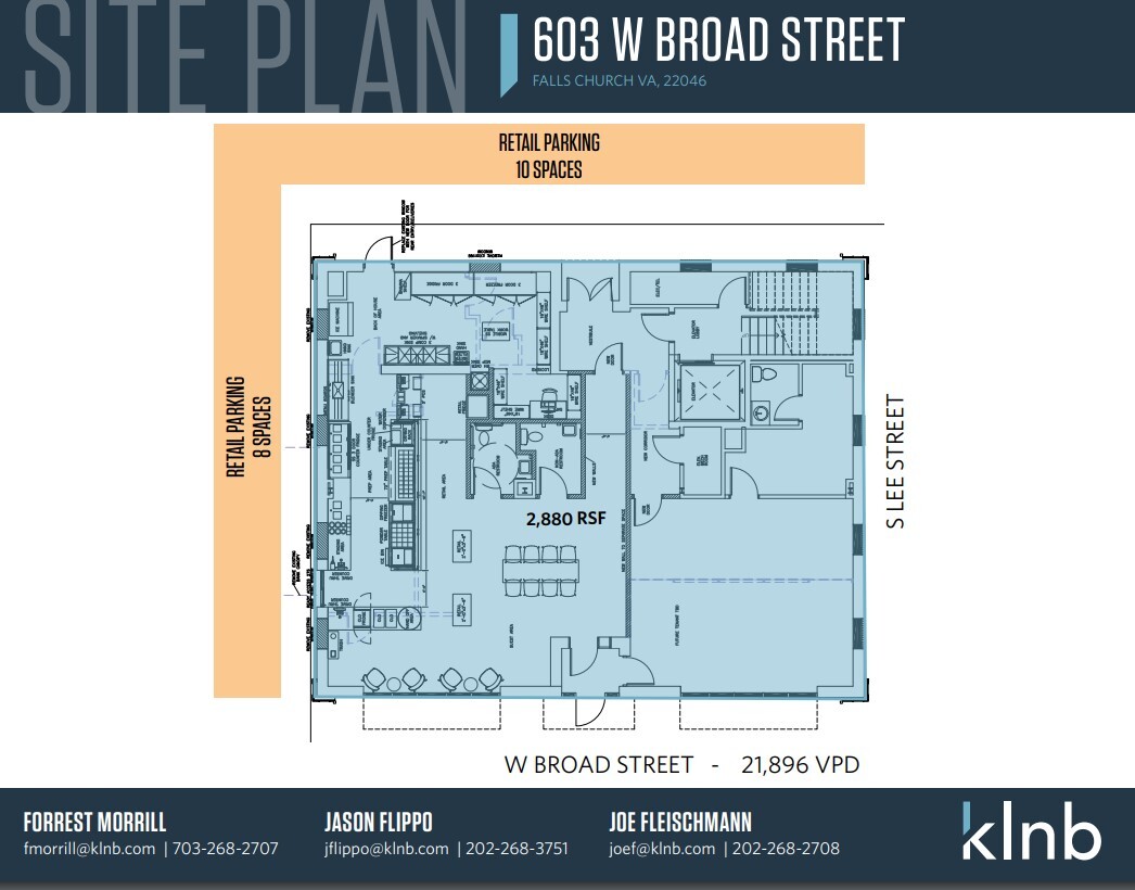 603 W Broad St, Falls Church, VA à louer Plan de site– Image 1 sur 1