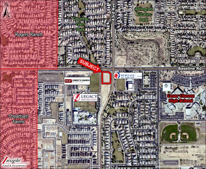 43rd Ave & Baseline Rd, Phoenix, AZ à vendre - Aérien – Image 3 sur 5