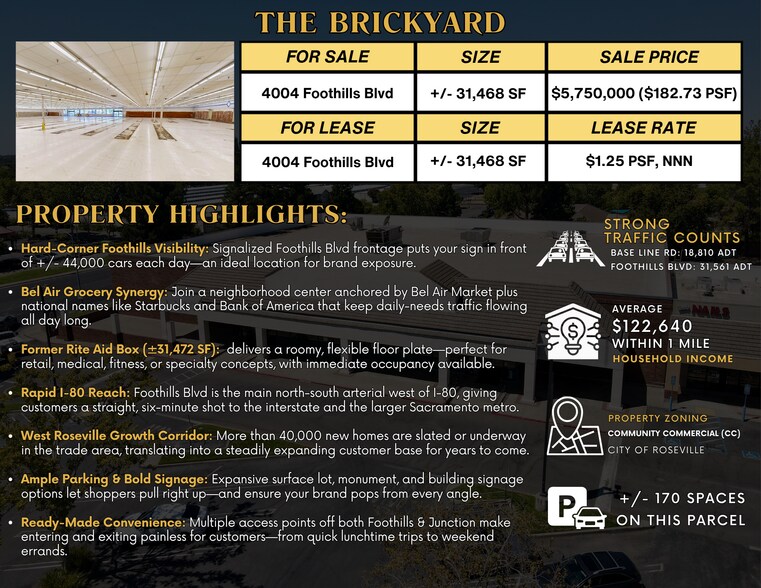 4004 Foothills Blvd, Roseville, CA à vendre - Photo de l’immeuble – Image 3 sur 21