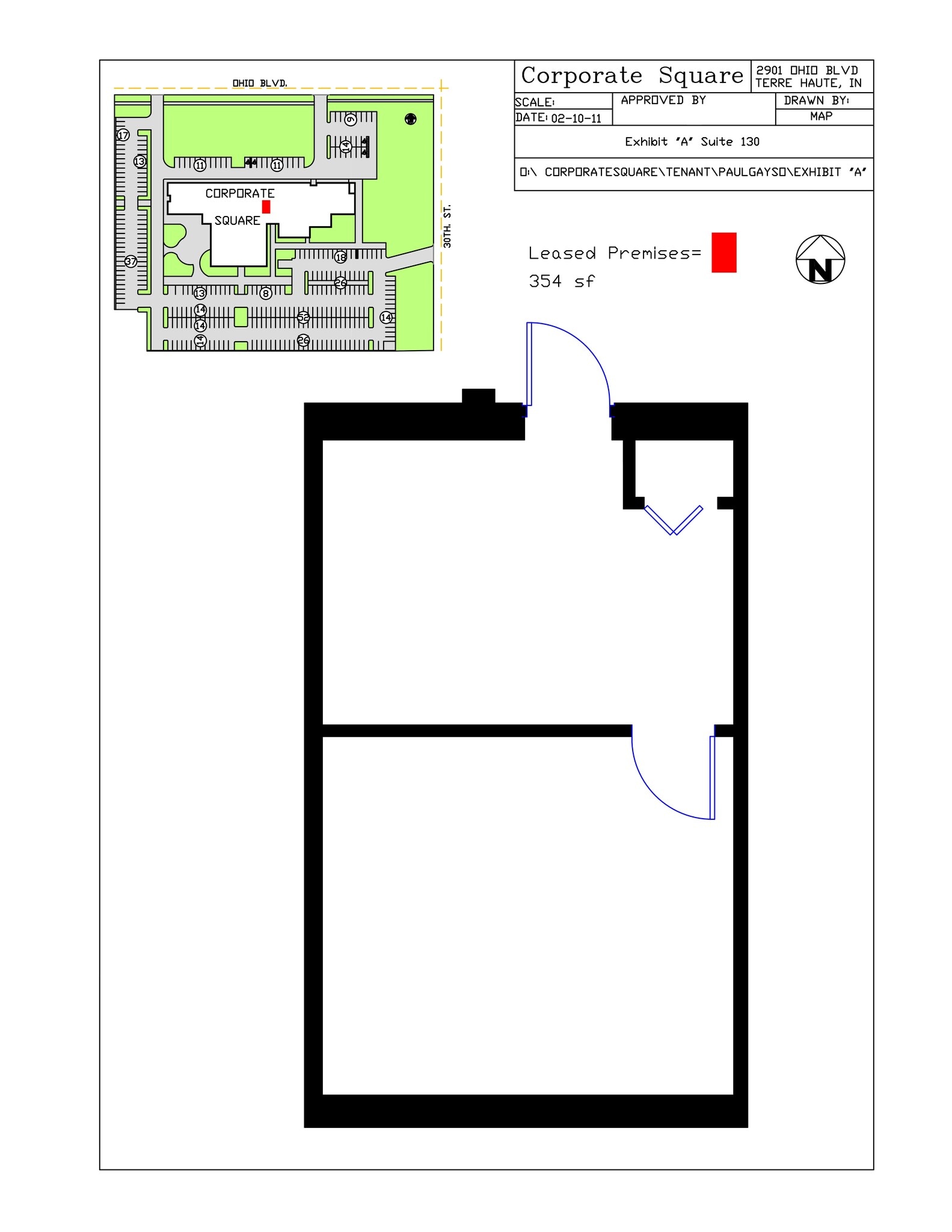 2901 Ohio Blvd, Terre Haute, IN à louer Plan de site– Image 1 sur 1