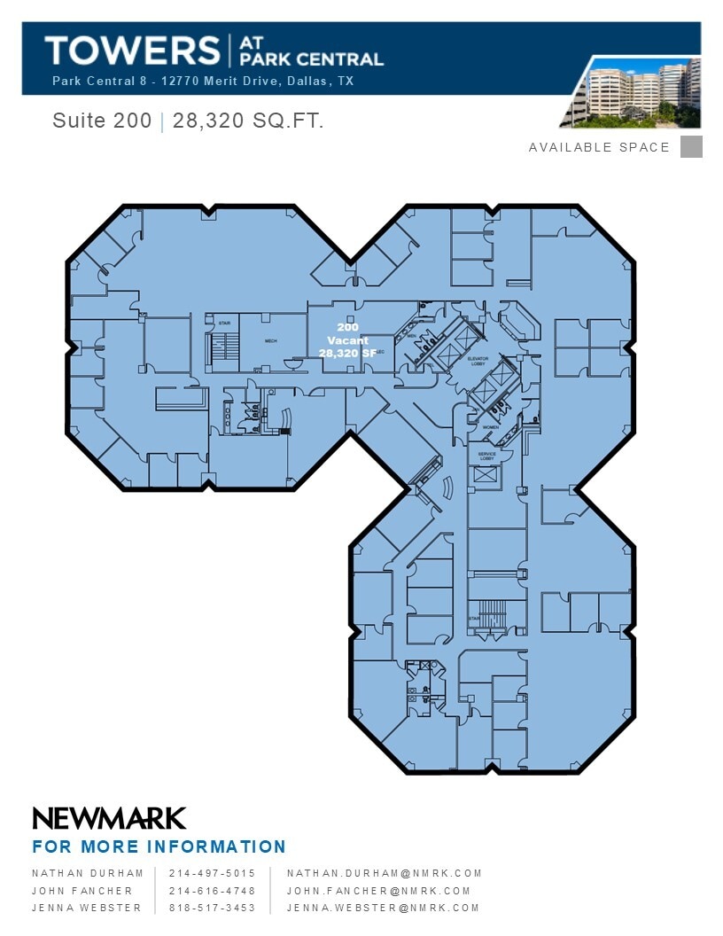 12750 Merit Dr, Dallas, TX à louer Plan d’étage– Image 1 sur 2