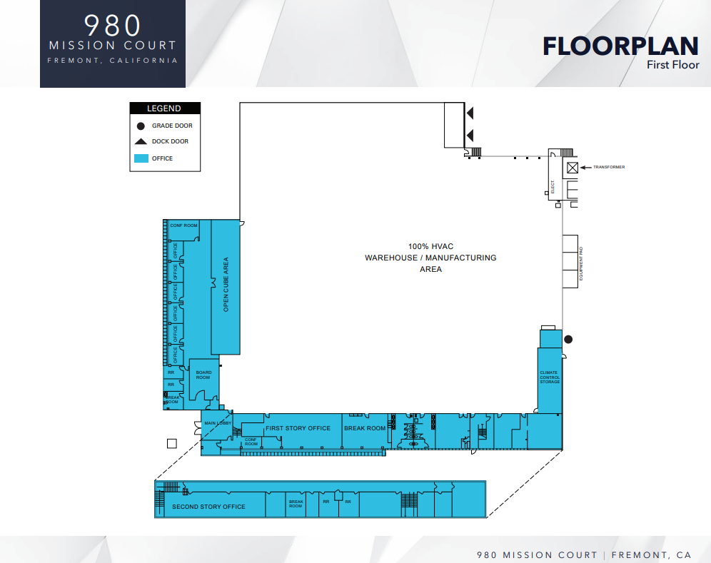 940-980 Mission Ct, Fremont, CA à louer Plan d’étage– Image 1 sur 1