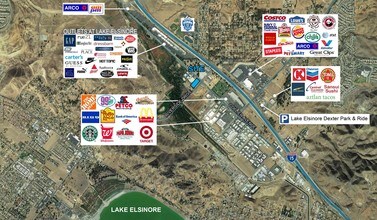 Collier Ave And Riverside Dr, Lake Elsinore, CA - Vue aérienne vue de carte