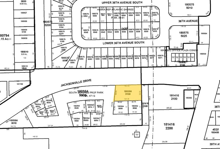 422 Jacksonville Dr, Jacksonville Beach, FL à louer - Plan cadastral – Image 2 sur 6