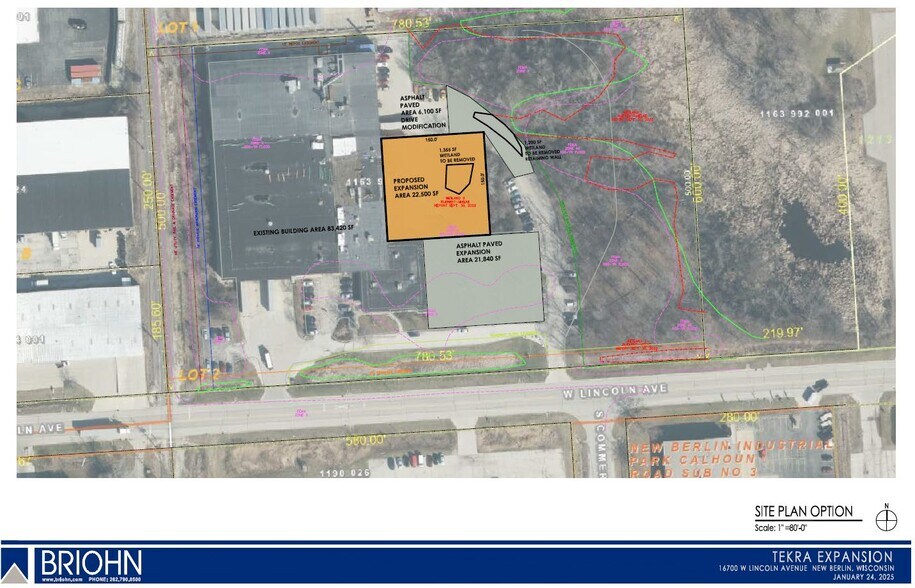 16700 W Lincoln Ave, New Berlin, WI à louer - Plan de site – Image 2 sur 2