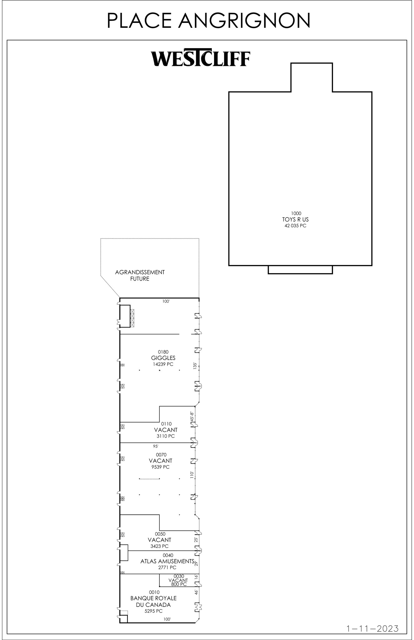 7143-7191 Boul Newman, Montréal, QC à louer Plan de site– Image 1 sur 2