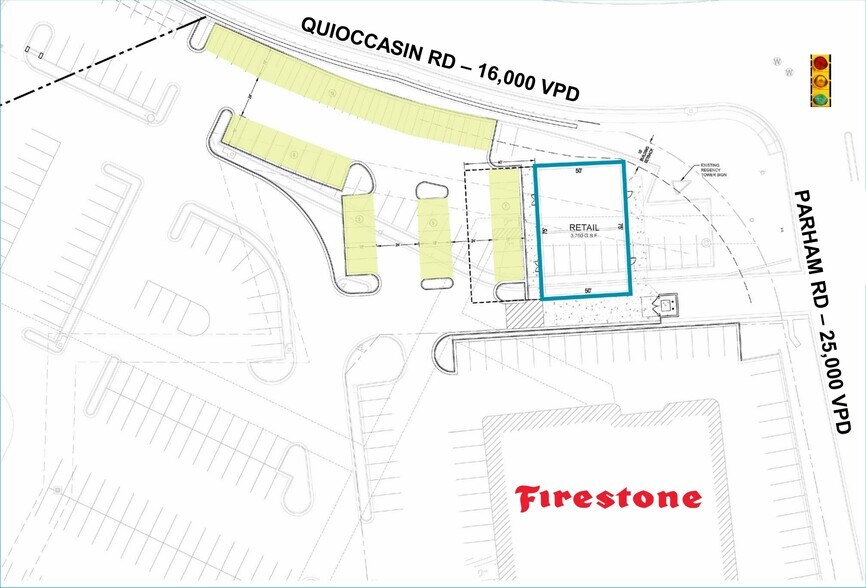 N Parham Rd-Outparcel 10, Henrico, VA à louer - Plan de site – Image 2 sur 6