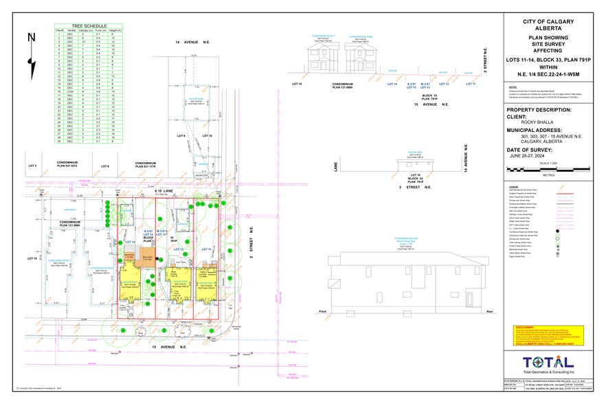 301 15 Av NE, Calgary, AB à vendre - Plan de site – Image 1 sur 1