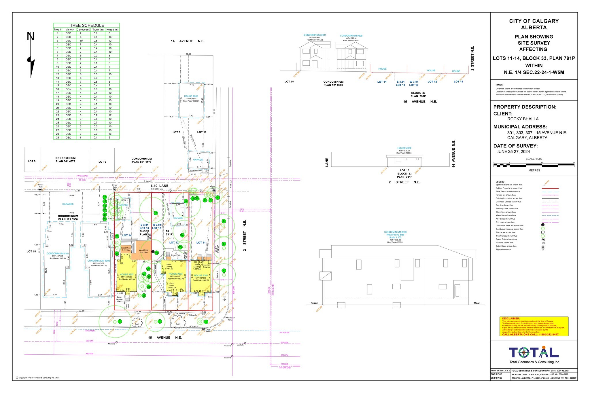 301 15 Av NE, Calgary, AB à vendre Plan de site– Image 1 sur 2