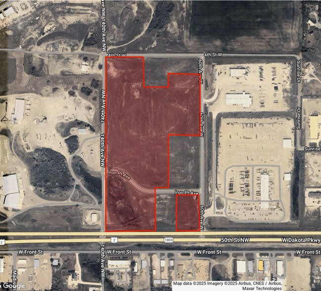 US-2 & 60th Ave W Iron Point ave, Williston, ND à vendre - Aérien – Image 3 sur 9