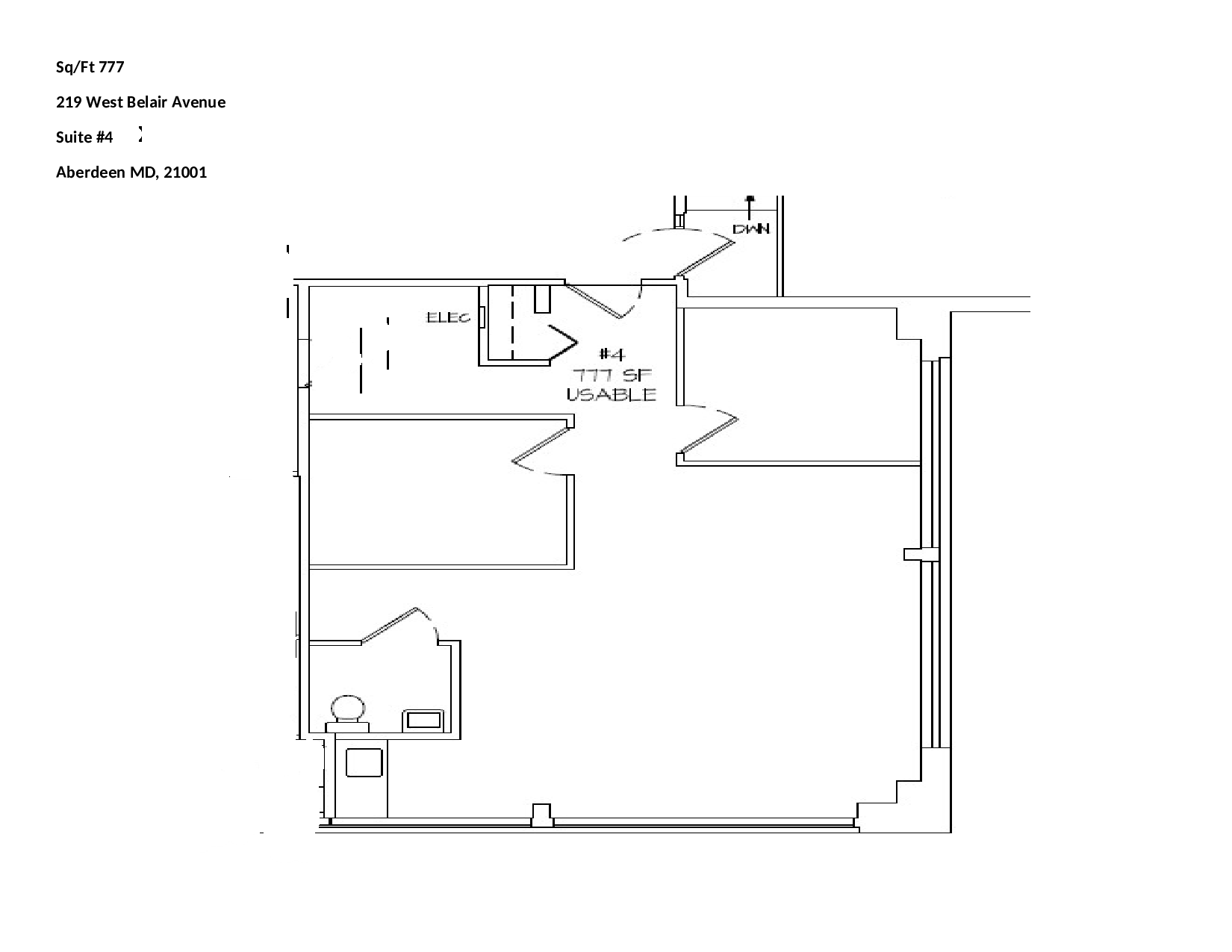 219 Bel Air Ave, Aberdeen, MD à louer Plan d’étage– Image 1 sur 1