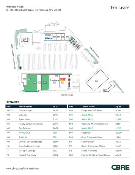 101-112 Rosebud Ave, Clarksburg, WV à louer - Plan de site – Image 2 sur 3