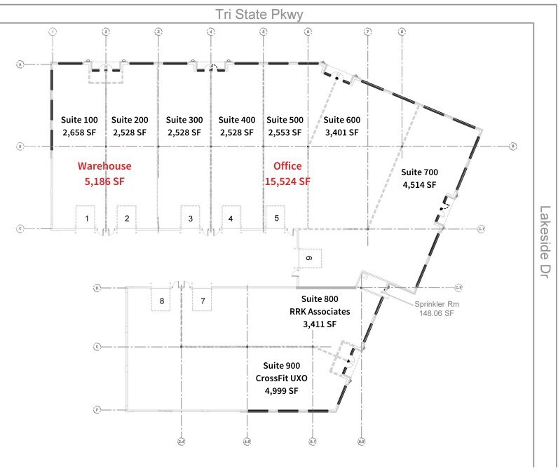 900 Tri State Pky, Gurnee, IL 60031 - Lot 100-700 -  - Plan d’étage - Image 1 of 1