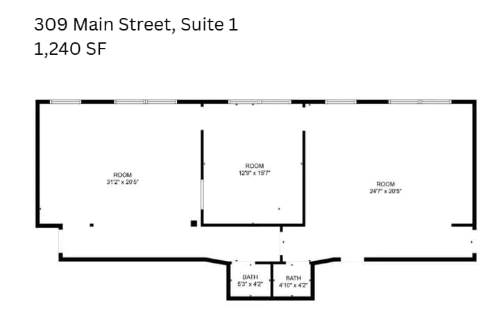 309 Main St, Islip, NY à louer Plan d’étage– Image 1 sur 1