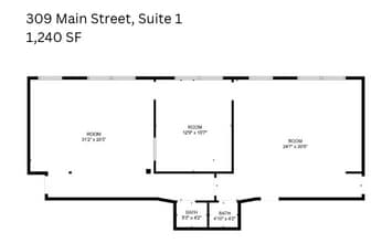 309 Main St, Islip, NY à louer Plan d’étage– Image 1 sur 1
