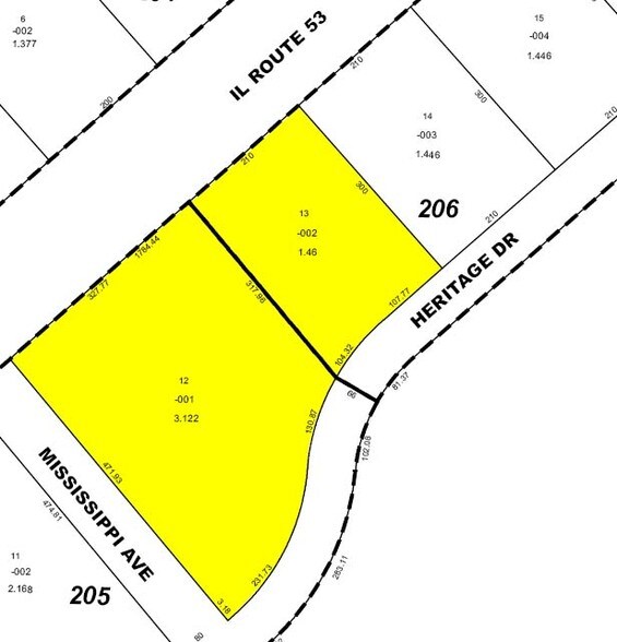 NWC IL Route 53 & Mississippi Rd, Elwood, IL à vendre - Plan cadastral – Image 2 sur 2