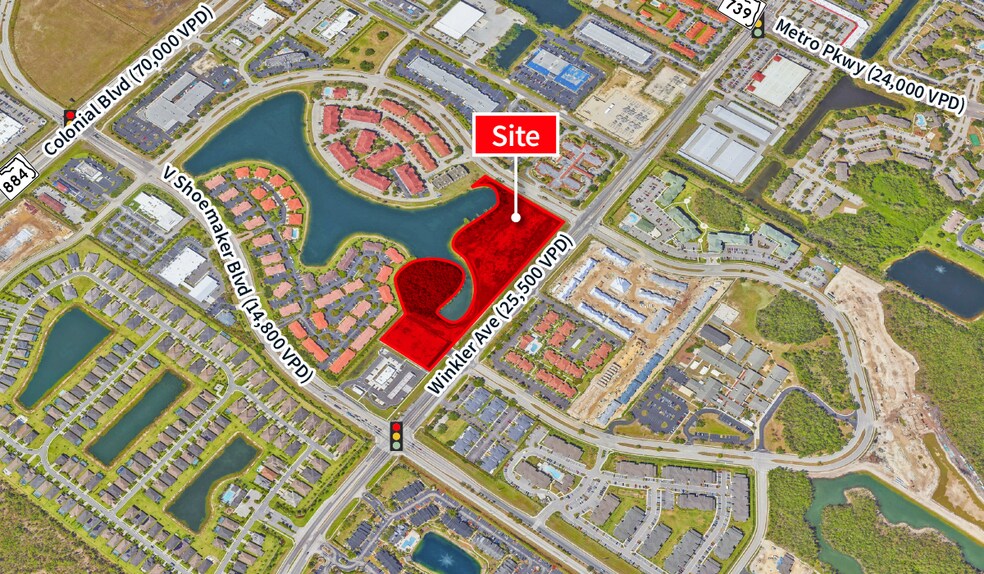 3350-3450 Winkler Ave, Fort Myers, FL à vendre - Aérien – Image 2 sur 3