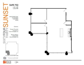 6430 W Sunset Blvd, Los Angeles, CA à louer Plan d’étage– Image 1 sur 1