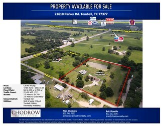 Plus de détails pour 21610 Parker Rd, Tomball, TX - Terrain à vendre