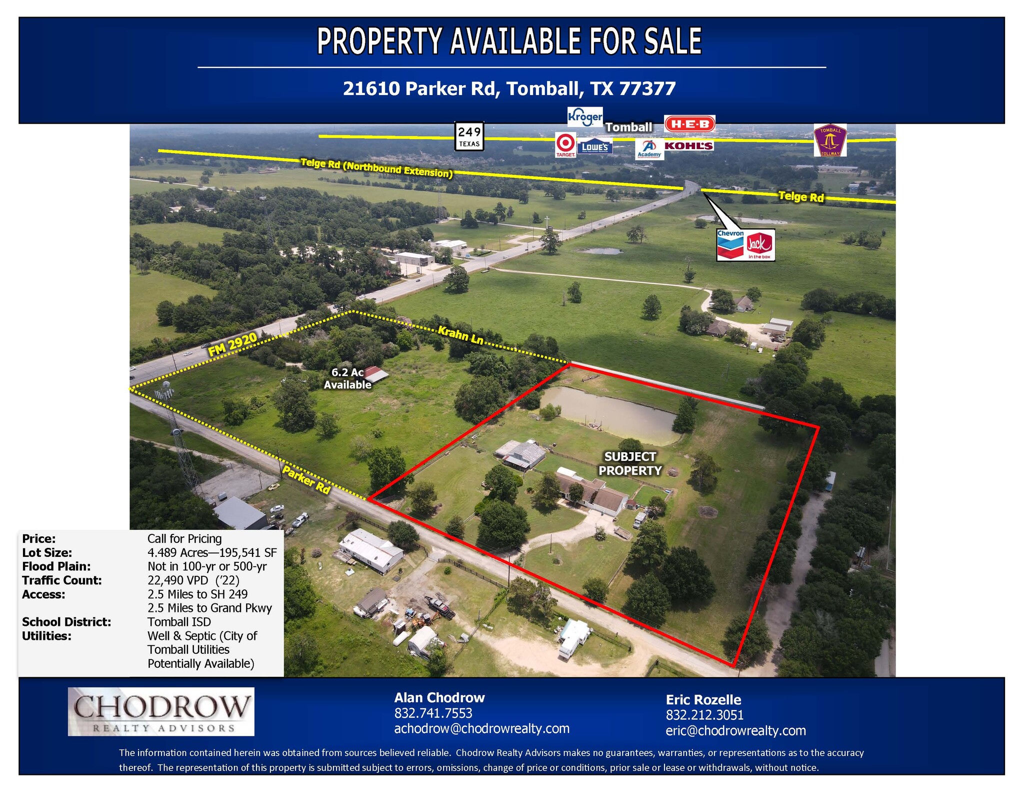 21610 Parker Rd, Tomball, TX à vendre Photo principale– Image 1 sur 11