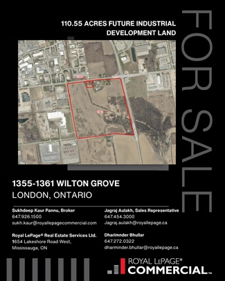 Plus de détails pour 1361 Wilton Grove Rd, London, ON - Terrain à vendre