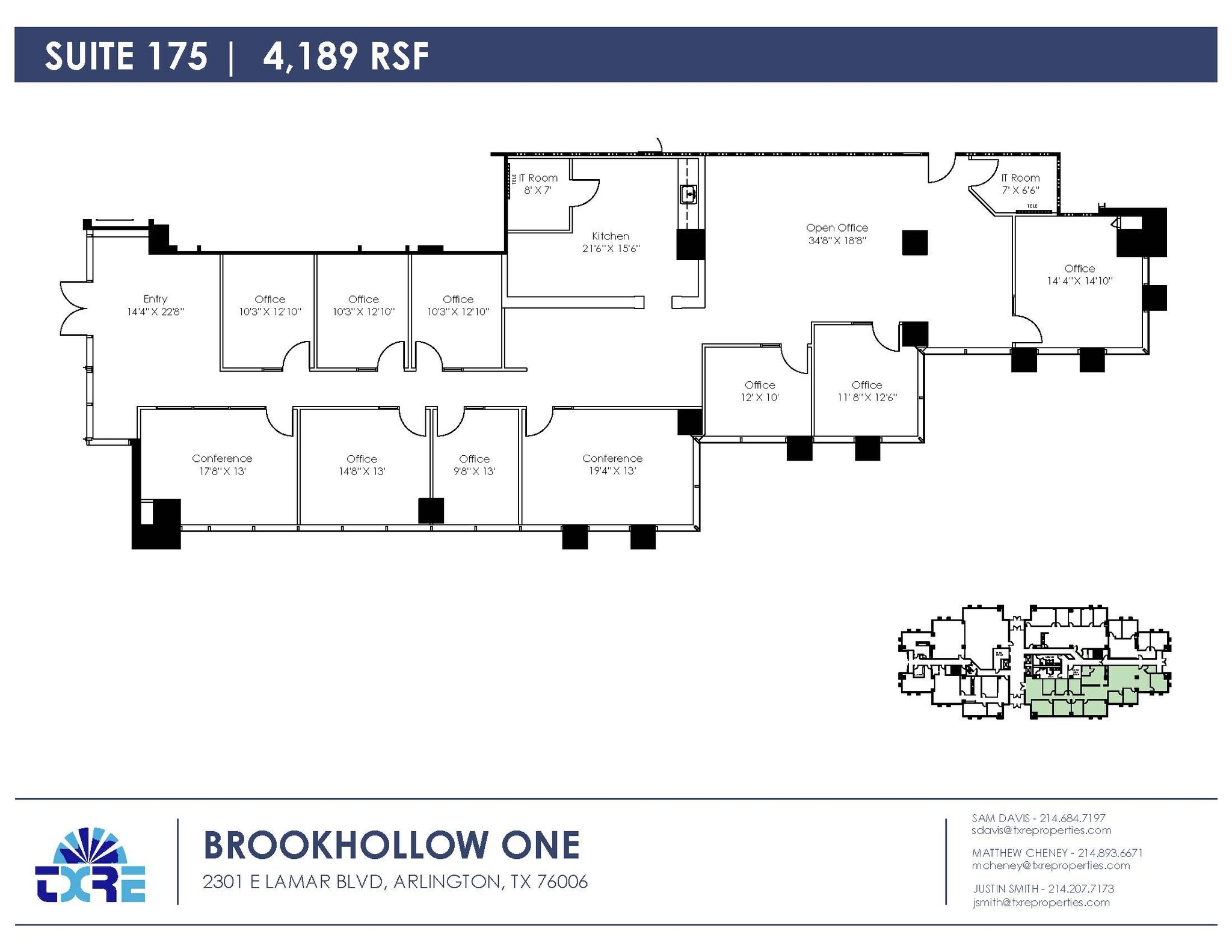 2301 E Lamar Blvd, Arlington, TX à louer Plan d’étage– Image 1 sur 1