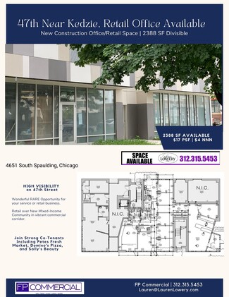 Plus de détails pour 4651 S Spaulding Ave, Chicago, IL - Local commercial à louer