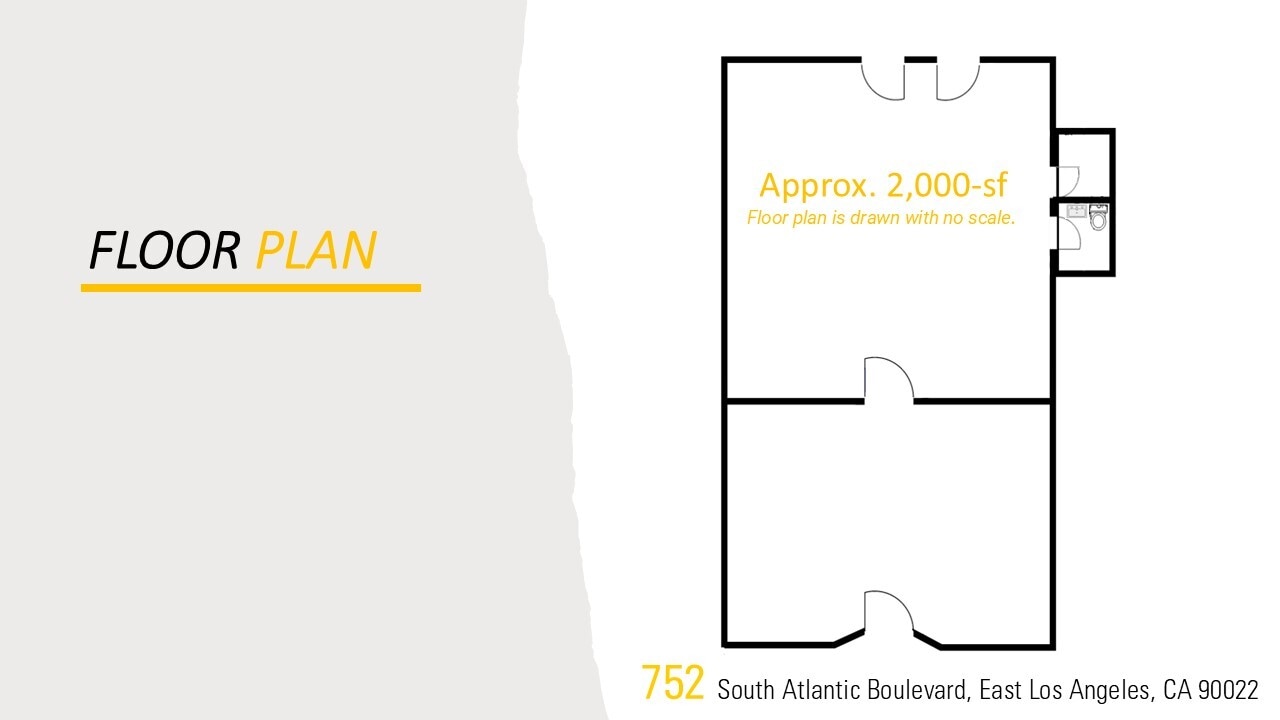 752 S Atlantic Blvd, Los Angeles, CA à louer Plan d’étage– Image 1 sur 1