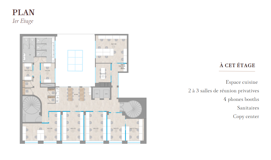 86-90 Rue Notre-Dame De Nazareth, Paris à louer Plan d’étage type– Image 1 sur 7