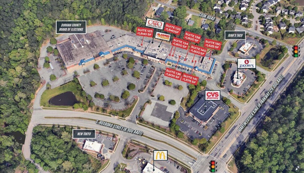 3825 S Roxboro St, Durham, NC à louer - Aérien – Image 1 sur 3