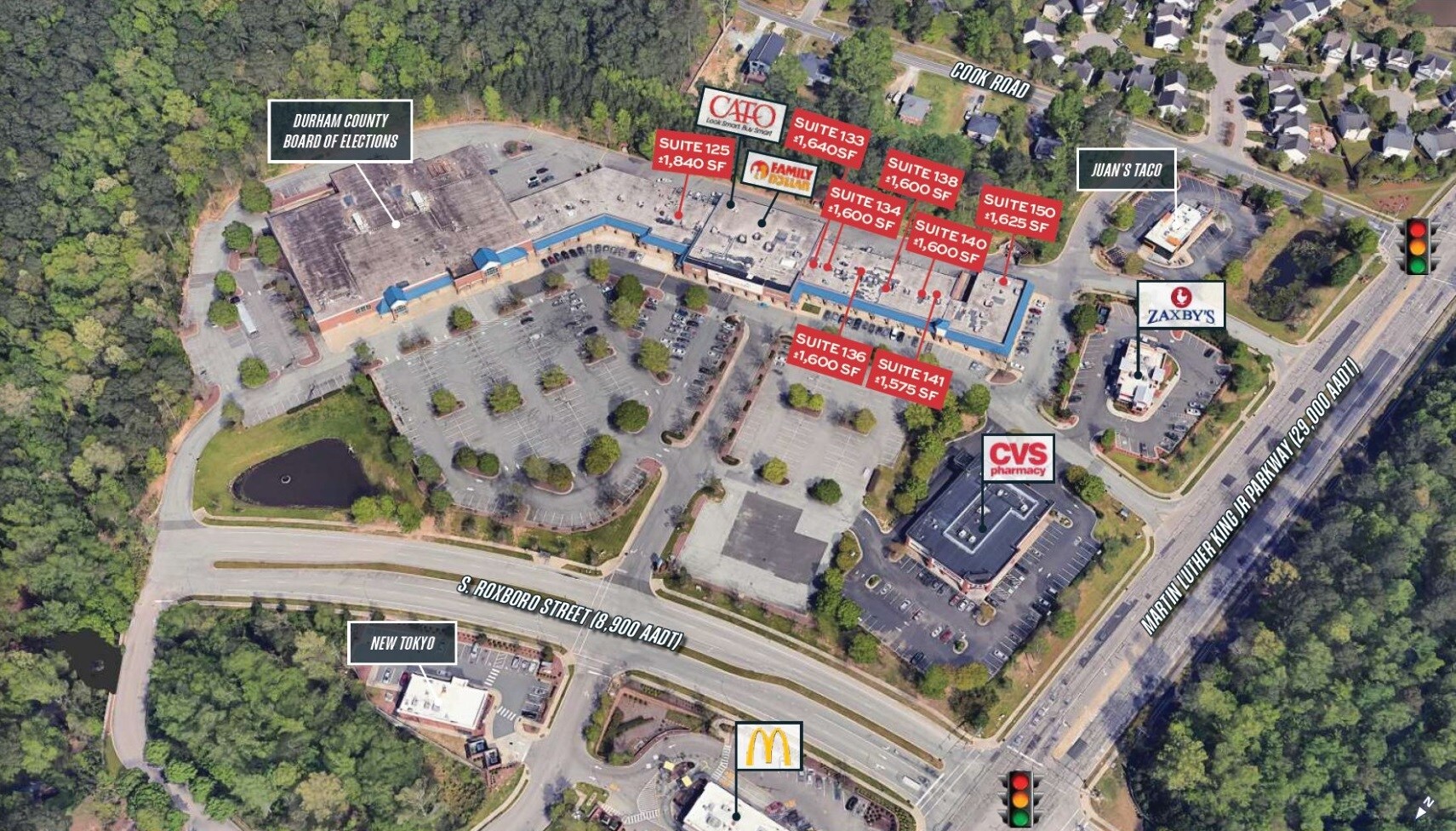 3825 S Roxboro St, Durham, NC à louer Aérien– Image 1 sur 4