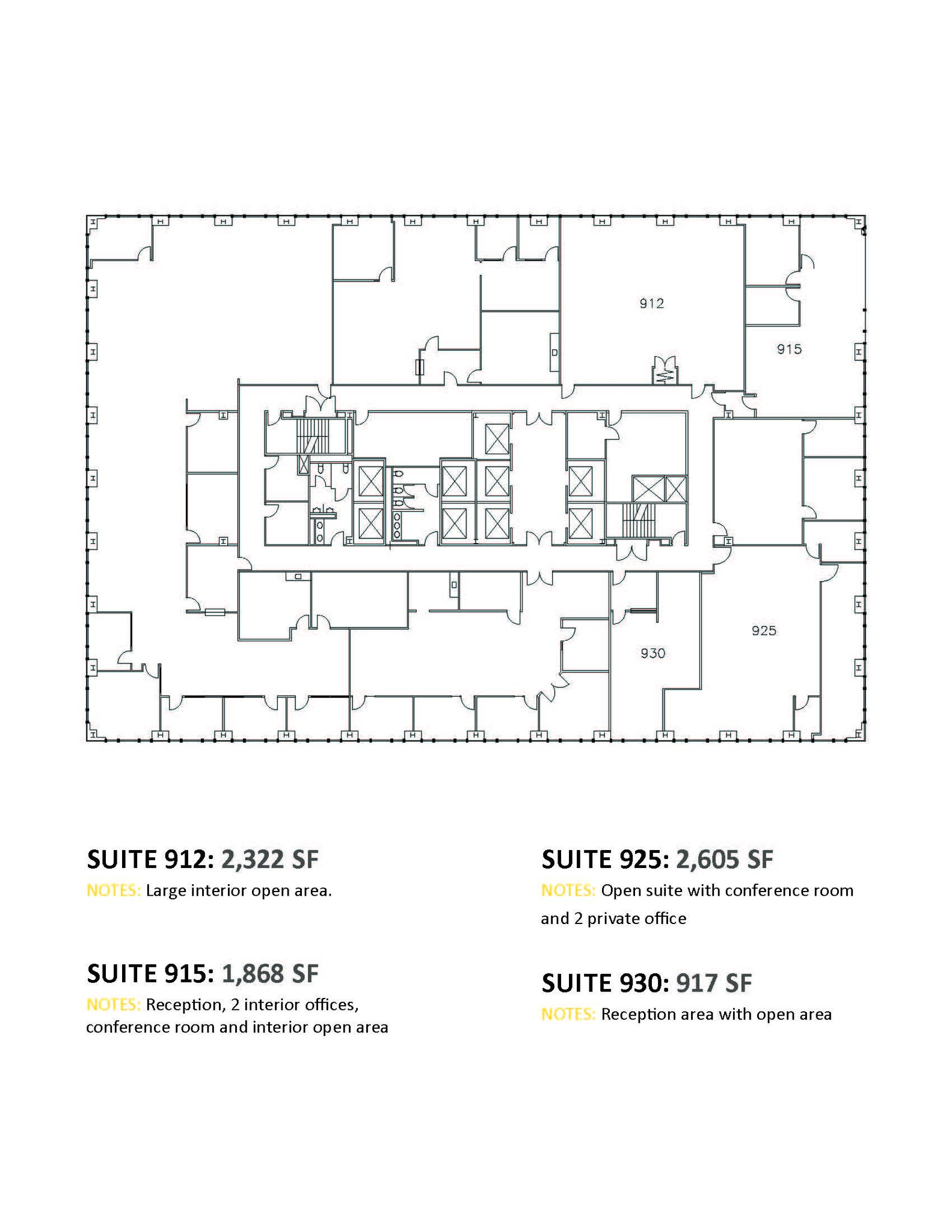 915 Wilshire Blvd, Los Angeles, CA à louer Plan d’étage– Image 1 sur 1