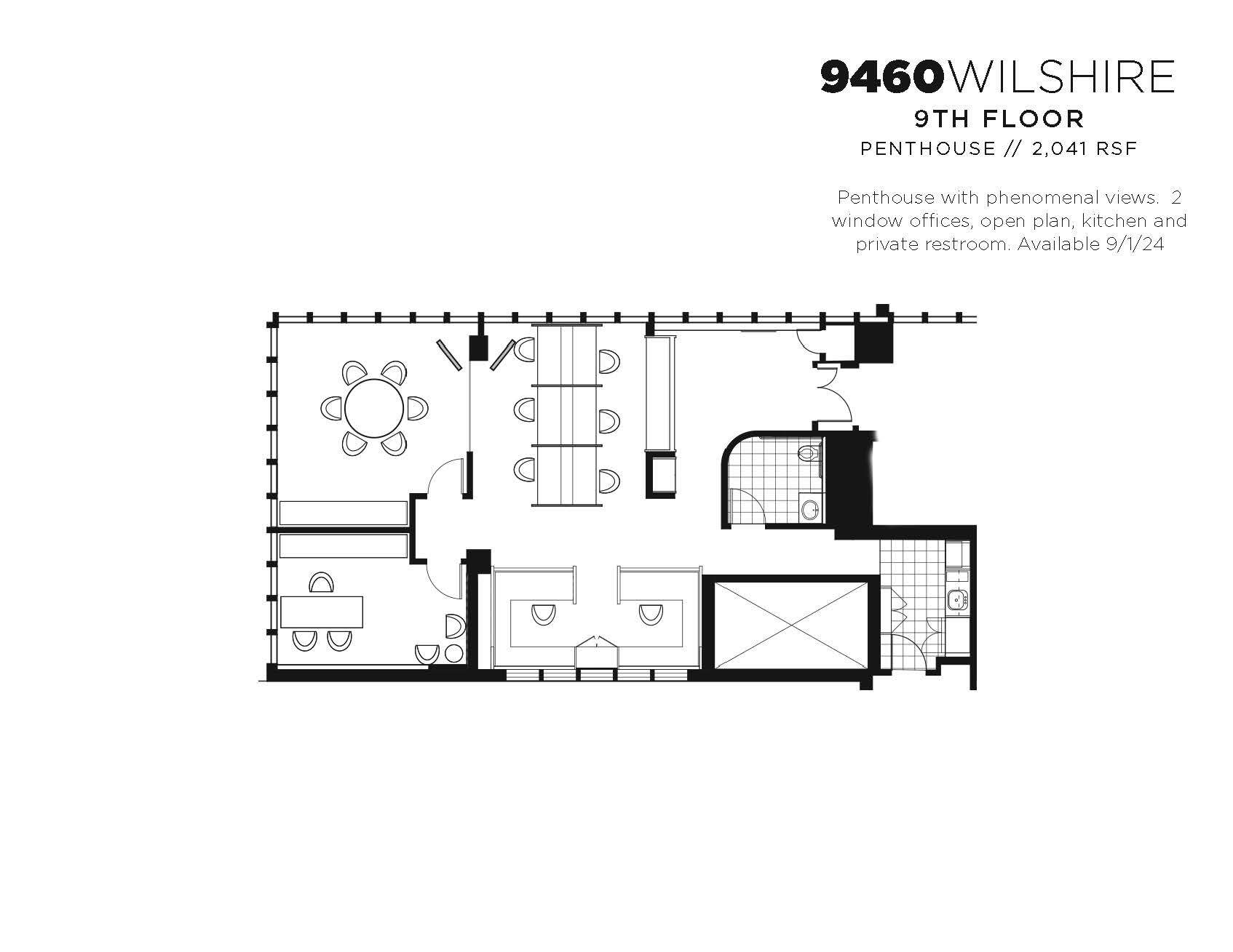 9460-9470 Wilshire Blvd, Beverly Hills, CA à louer Plan d’étage– Image 1 sur 1