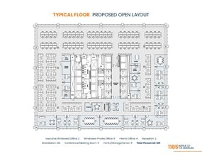 1185 Avenue of the Americas, New York, NY à louer Plan d’étage– Image 2 sur 5