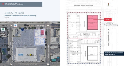 SWC W 2nd St and N E St, San Bernardino, CA à louer Plan de site– Image 1 sur 1