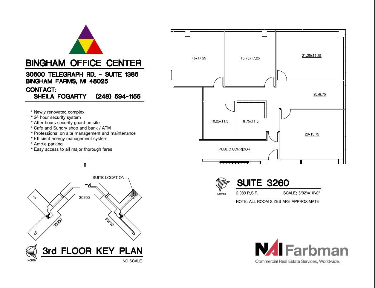 30600-30700 - 30800 Telegraph Rd, Bingham Farms, MI à louer Plan d’étage– Image 1 sur 1