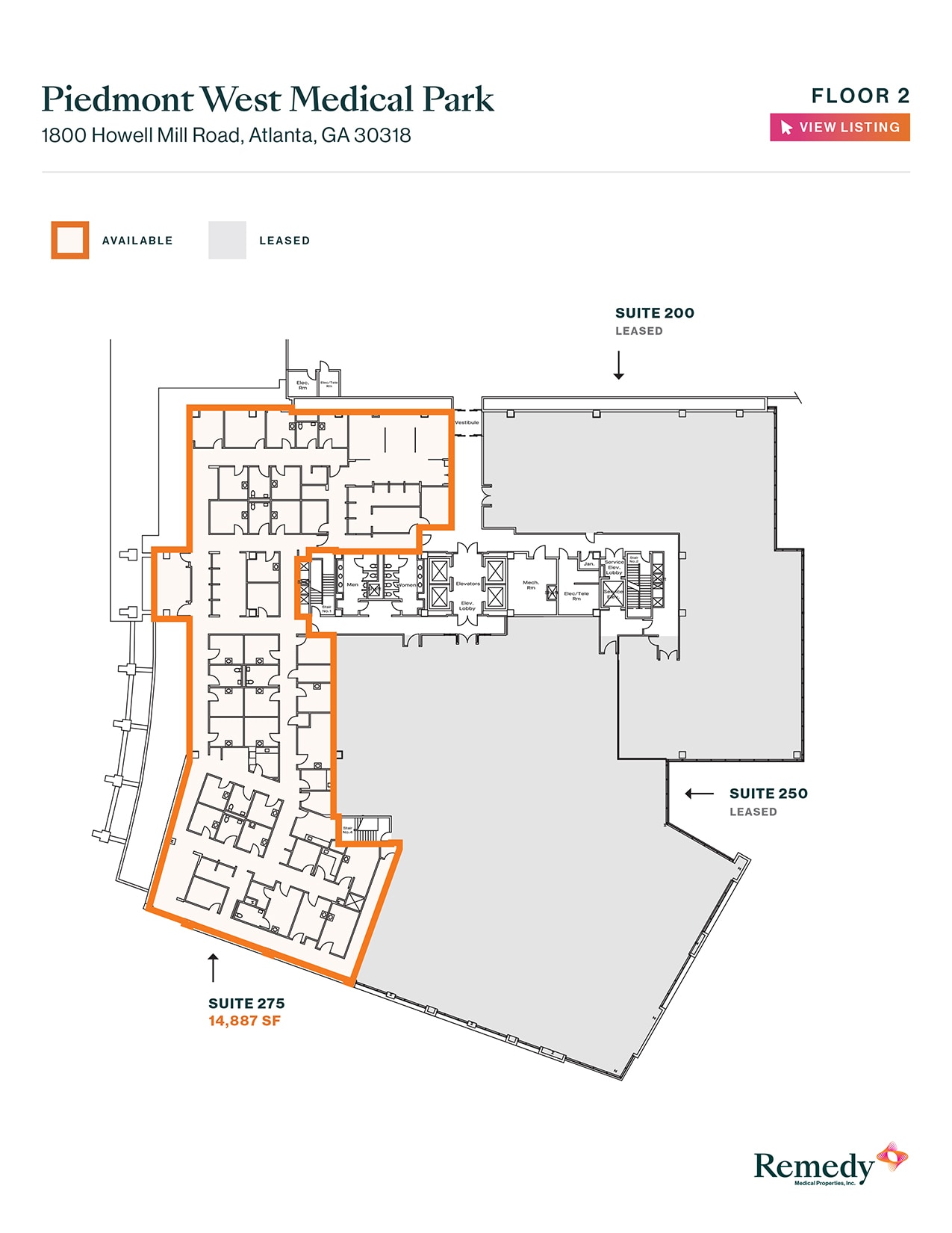 1800 Howell Mill Rd, Atlanta, GA à louer Plan d’étage– Image 1 sur 1