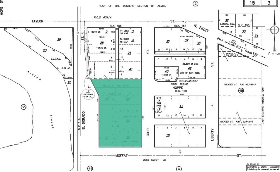 1563-1641 El Dorado St, San Jose, CA à vendre - Plan cadastral – Image 3 sur 3
