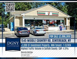 Plus de détails pour 1545 Middle Country Rd, Centereach, NY - Local commercial à vendre
